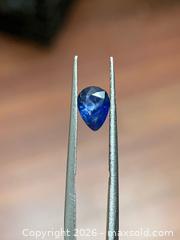 MaxSold Auction: Beautiful (0.74CT)  Genuine natural royal blue pear shaped cut sapphire - Toronto (Ontario, Canada) PARTNER MANAGED Downsizing Online Auction - Queen Street East