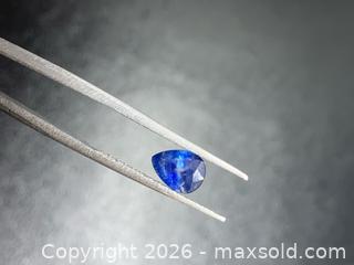 MaxSold Auction: Beautiful (0.74CT)  Genuine natural royal blue pear shaped cut sapphire - Toronto (Ontario, Canada) PARTNER MANAGED Downsizing Online Auction - Queen Street East