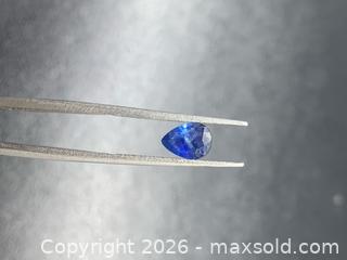MaxSold Auction: Beautiful (0.74CT)  Genuine natural royal blue pear shaped cut sapphire - Toronto (Ontario, Canada) PARTNER MANAGED Downsizing Online Auction - Queen Street East