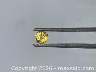 MaxSold Auction: NATURAL! (0.54ct)  YELLOW CANARY ROUND SAPPHIRE! - Toronto (Ontario, Canada) PARTNER MANAGED Downsizing Online Auction - Queen Street East