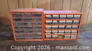 MaxSold Auction: 2 orange metal screw organizer - Acme (Alberta, Canada) SELLER MANAGED Moving Online Auction - Township Road 292