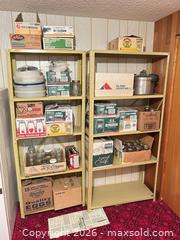 MaxSold Auction: Assorted Mason Jars, Lids, Pressure Cooker & Metal Shelving - Acme (Alberta, Canada) SELLER MANAGED Moving Online Auction - Township Road 292