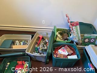 MaxSold Auction: Christmas Decorations Assortment — Ornaments, Lights, Wreaths - Acme (Alberta, Canada) SELLER MANAGED Moving Online Auction - Township Road 292