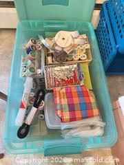 MaxSold Auction: Large Sewing & Quilting Lot with Wooden Box, Fabric & Notions - Acme (Alberta, Canada) SELLER MANAGED Moving Online Auction - Township Road 292