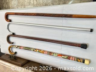 MaxSold Auction: Lot of 4 Walking Canes with Derby Handles, 34–38 in - Acme (Alberta, Canada) SELLER MANAGED Moving Online Auction - Township Road 292