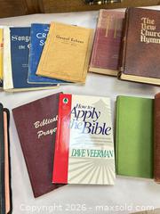 MaxSold Auction: Lot of 6-10 Vintage English Religious Books with Plaque & Cross - Acme (Alberta, Canada) SELLER MANAGED Moving Online Auction - Township Road 292