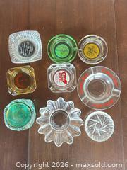 MaxSold Auction: Lot of 6–10 Crystal Ashtrays Clear, Green & Amber - Acme (Alberta, Canada) SELLER MANAGED Moving Online Auction - Township Road 292
