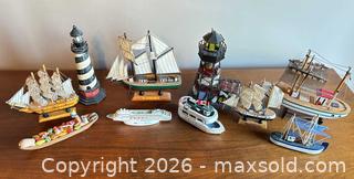 MaxSold Auction: Lot of 6–10 Decorative Model Sailboats, Lighthouses & Boats - Acme (Alberta, Canada) SELLER MANAGED Moving Online Auction - Township Road 292