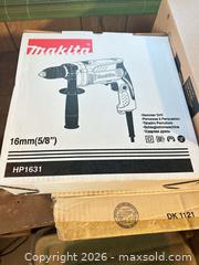 MaxSold Auction: Makita DK1121 Corded Power Tool Combo: Grinder & Drill - Acme (Alberta, Canada) SELLER MANAGED Moving Online Auction - Township Road 292