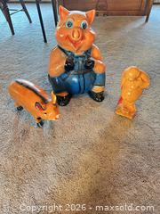 MaxSold Auction: Mid-Century Ceramic Piggy Banks Trio, Hand-Painted - Acme (Alberta, Canada) SELLER MANAGED Moving Online Auction - Township Road 292