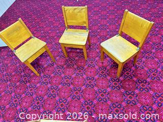 MaxSold Auction: Mid-Century Solid Wood Children's Chairs (Set of 3) & Easel Chalkboard - Acme (Alberta, Canada) SELLER MANAGED Moving Online Auction - Township Road 292