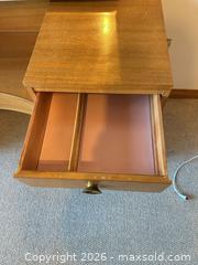 MaxSold Auction: Mid-Century Solid Wood Vanity with Mirror, 6 Drawers - Acme (Alberta, Canada) SELLER MANAGED Moving Online Auction - Township Road 292