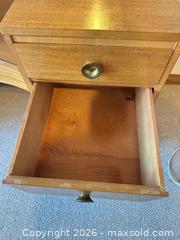 MaxSold Auction: Mid-Century Solid Wood Vanity with Mirror, 6 Drawers - Acme (Alberta, Canada) SELLER MANAGED Moving Online Auction - Township Road 292