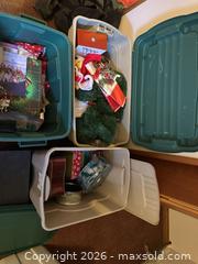 MaxSold Auction: Mixed Christmas Decorations Lot – Wreaths, Ornaments, Tins, Gift Wrap - Acme (Alberta, Canada) SELLER MANAGED Moving Online Auction - Township Road 292