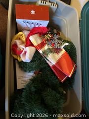 MaxSold Auction: Mixed Christmas Decorations Lot – Wreaths, Ornaments, Tins, Gift Wrap - Acme (Alberta, Canada) SELLER MANAGED Moving Online Auction - Township Road 292