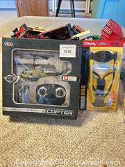 MaxSold Auction: Mixed Toy Vehicles Lot with Boxed RC Helicopter & Playsets - Acme (Alberta, Canada) SELLER MANAGED Moving Online Auction - Township Road 292