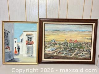 MaxSold Auction: Original Acrylic Landscape & Street Scene Paintings, 24x36 in, Framed - Acme (Alberta, Canada) SELLER MANAGED Moving Online Auction - Township Road 292