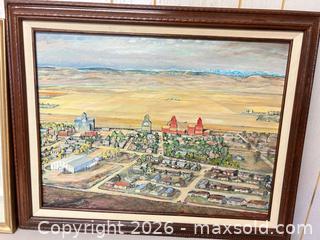 MaxSold Auction: Original Acrylic Landscape & Street Scene Paintings, 24x36 in, Framed - Acme (Alberta, Canada) SELLER MANAGED Moving Online Auction - Township Road 292