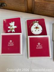 MaxSold Auction: Royal Albert Porcelain Dish with 4 Christmas Ornaments (Boxed) - Acme (Alberta, Canada) SELLER MANAGED Moving Online Auction - Township Road 292