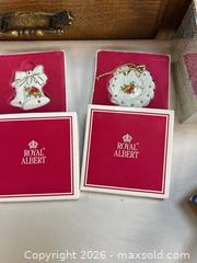 MaxSold Auction: Royal Albert Porcelain Dish with 4 Christmas Ornaments (Boxed) - Acme (Alberta, Canada) SELLER MANAGED Moving Online Auction - Township Road 292
