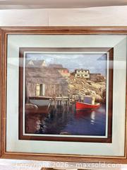 MaxSold Auction: Seascape/Harbor Framed Print in Wood Frame - Acme (Alberta, Canada) SELLER MANAGED Moving Online Auction - Township Road 292