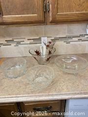 MaxSold Auction: Set of 5 Decorative Glass & Crystal Bowls with Metal Stand - Acme (Alberta, Canada) SELLER MANAGED Moving Online Auction - Township Road 292