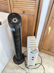 MaxSold Auction: Seville Classics Tower Fan & NOMA Oil-Filled Radiator Heater - Acme (Alberta, Canada) SELLER MANAGED Moving Online Auction - Township Road 292