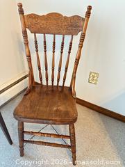 MaxSold Auction: Vintage 3-Piece Brown Wood & Brass Chair and Tables - Acme (Alberta, Canada) SELLER MANAGED Moving Online Auction - Township Road 292