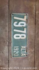 MaxSold Auction: Vintage Alberta (Canada) License Plates - Lot of 8 - Acme (Alberta, Canada) SELLER MANAGED Moving Online Auction - Township Road 292