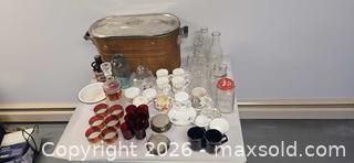 MaxSold Auction: Vintage Mid-Century Glassware Lot with Decanter and Tumblers - Acme (Alberta, Canada) SELLER MANAGED Moving Online Auction - Township Road 292