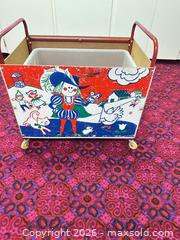 MaxSold Auction: Vintage Multi-Color Toy Storage Cart with Casters - Acme (Alberta, Canada) SELLER MANAGED Moving Online Auction - Township Road 292