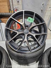 MaxSold Auction: Manzinni 17" Alloy Wheels 5x100 Black Machined Face, Set of 4 - Toronto (Ontario, Canada) PARTNER MANAGED Reseller Online Auction - Coldwater Road