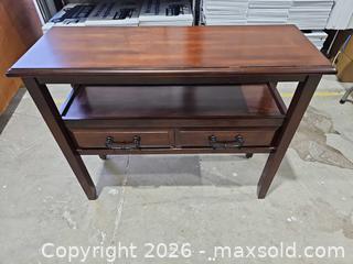 MaxSold Auction: Pier 1 Imports Mahogany Console Table, Traditional - Toronto (Ontario, Canada) PARTNER MANAGED Reseller Online Auction - Coldwater Road