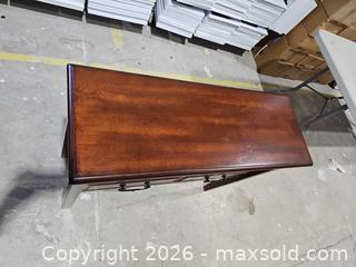 MaxSold Auction: Pier 1 Imports Mahogany Console Table, Traditional - Toronto (Ontario, Canada) PARTNER MANAGED Reseller Online Auction - Coldwater Road
