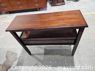 MaxSold Auction: Pier 1 Imports Mahogany Console Table, Traditional - Toronto (Ontario, Canada) PARTNER MANAGED Reseller Online Auction - Coldwater Road