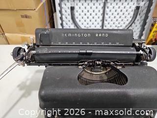 MaxSold Auction: Remington Rand Manual Typewriter, Black Metal - Toronto (Ontario, Canada) PARTNER MANAGED Reseller Online Auction - Coldwater Road