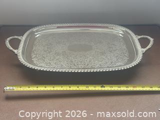 MaxSold Auction: Beautiful Leonard Italian Silver Plate Two Handled Serving Platter - Ottawa (Kanata) (Ontario, Canada) SELLER MANAGED Estate Sale Online Auction - Country Lane West
