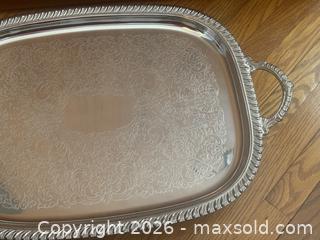 MaxSold Auction: Beautiful Leonard Italian Silver Plate Two Handled Serving Platter - Ottawa (Kanata) (Ontario, Canada) SELLER MANAGED Estate Sale Online Auction - Country Lane West