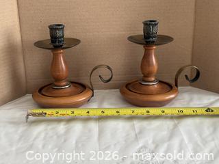 MaxSold Auction: Beautiful Maple & Brass Candle Holder Pair - Ottawa (Kanata) (Ontario, Canada) SELLER MANAGED Estate Sale Online Auction - Country Lane West