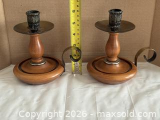 MaxSold Auction: Beautiful Maple & Brass Candle Holder Pair - Ottawa (Kanata) (Ontario, Canada) SELLER MANAGED Estate Sale Online Auction - Country Lane West