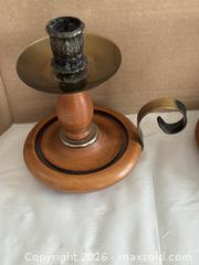 MaxSold Auction: Beautiful Maple & Brass Candle Holder Pair - Ottawa (Kanata) (Ontario, Canada) SELLER MANAGED Estate Sale Online Auction - Country Lane West