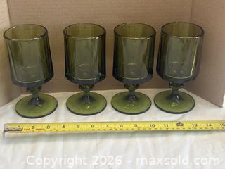 MaxSold Auction: Retro Cool Coloured Octagonal Footed Drinking Glasses Set of 4 - Ottawa (Kanata) (Ontario, Canada) SELLER MANAGED Estate Sale Online Auction - Country Lane West