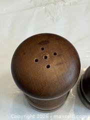 MaxSold Auction: Vintage 1960s/70s Hardwood Salt & Pepper Shakers Set - Ottawa (Kanata) (Ontario, Canada) SELLER MANAGED Estate Sale Online Auction - Country Lane West
