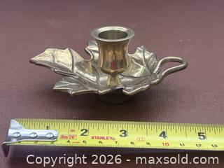 MaxSold Auction: Vintage Brass Oak Leaf Finger Slip Candle Holder - Ottawa (Kanata) (Ontario, Canada) SELLER MANAGED Estate Sale Online Auction - Country Lane West