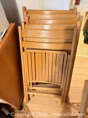 MaxSold Auction: 6 wooden foldable chairs  - Toronto (Ontario, Canada) PARTNER MANAGED Estate Sale Online Auction - Glencairn Avenue