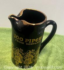 MaxSold Auction: 100 Pipers Blended Scotch Whisky Pitcher Gold Rim - Wheatland (New York, USA) SELLER MANAGED Downsizing Online Auction -  Briarwood Lane