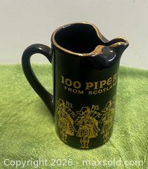 MaxSold Auction: 100 Pipers Blended Scotch Whisky Pitcher Gold Rim - Wheatland (New York, USA) SELLER MANAGED Downsizing Online Auction -  Briarwood Lane