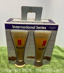 MaxSold Auction: 4 pack of Michelob Beer Glasses  - Wheatland (New York, USA) SELLER MANAGED Downsizing Online Auction -  Briarwood Lane