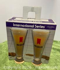 MaxSold Auction: 4 pack of Michelob Beer Glasses  - Wheatland (New York, USA) SELLER MANAGED Downsizing Online Auction -  Briarwood Lane