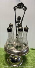 MaxSold Auction: antique silver-plated condiment cruet set - Wheatland (New York, USA) SELLER MANAGED Downsizing Online Auction -  Briarwood Lane